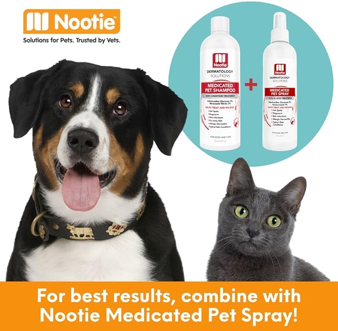 Nootie Medicated Pet Spray for Dogs & Cats, Sensitive Skin Chlorhexidine Spray, Allergy and Itch Relief for Dogs, Sold in Over 5,000 Vet Clinics & Pet Stores Worldwide