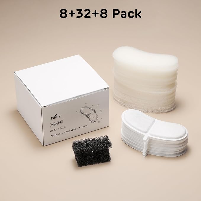 iPettie Water Fountain Filters Kits for Waterfall Dog Water Fountain