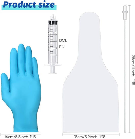 Weewooday 15 Set AI Artificial Insemination Dog Breeding Kit Canine Breeding Kit Dog Semen Collection Bag Disposable Artificial Insemination Pet Supplies (27.5 cm,White)