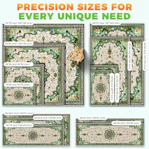 Hompet Cat Litter Mat 2 Pack, 36x48 Large Machine Washable Trapping Mats for Cats, Super Absorbent & Urine-Proof Cat Litter Box Mat for Floor, Waterproof & Non Slip Kitty Litter Rug