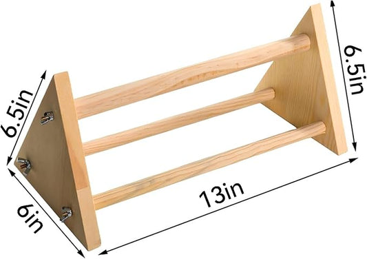 Chicken Perch for Coop -size13 L x 5.9" W x 6.5" H- Heavy Duty Poultry Roosting Bar with Natural Pine Wood-Durable Chicken Coop Accessories,Chick Perch Training Toys for Bird Baby Chicks Parrot