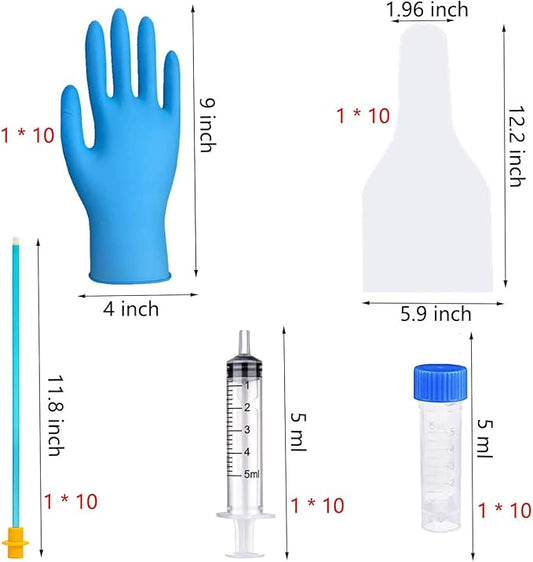 10 Set AI Artificial Insemination Dog Breeding Kit, Canine Breeding Kit, Dog Insemination Breeder Kit, Disposable Canine Artificial Insemination, Canine Breeding Supplies (11.8 inch,Medium Breeds)