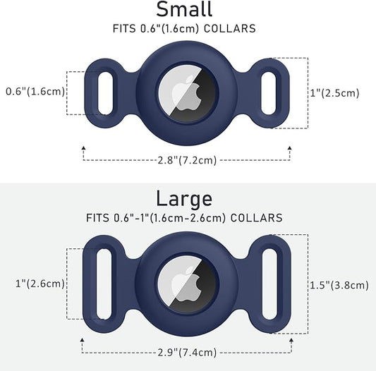 Vancle at Case for Dog Collar, Waterproof Apple Air Tag Protective Holder GPS Tracking Finder for Pet, Silicone Case for Dog Collar Cat Loop Holder Pet Accessories