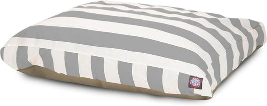 Majestic Pet Shredded Memory Foam Dog Bed Small with Removable Washable Cover – Rectangle Orthopedic Dog Bed–Durable Dog Crate Bed-Flat Dog Bed for Senior Dogs - (27x20) S - Links - Gray