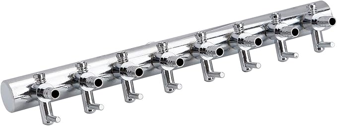 Pawfly 8-Way Aquarium Air Flow Control Lever Valve Chromium Copper Distributor Fish Tank Splitter Pump Accessories