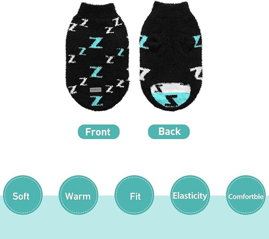 Dog Sweaters for Small Dogs Boy Girl Puppy Pullover Sweater Cold Weather Cable Knitwear Thick Warm Outfits for Chihuahua Bulldog Dachshund Pug Yorkie (Black-XS)