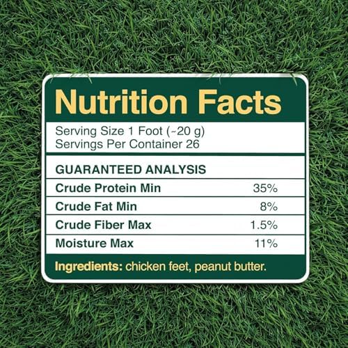 100% Natural Dehydrated Chicken Feet Peanut Butter Flavor For Dog Treats - Organic, No Rawhide, Sensitive Stomach, Nail Free, Odor Free, High Collagen, Hip Joint & Dental Health - 26 Count