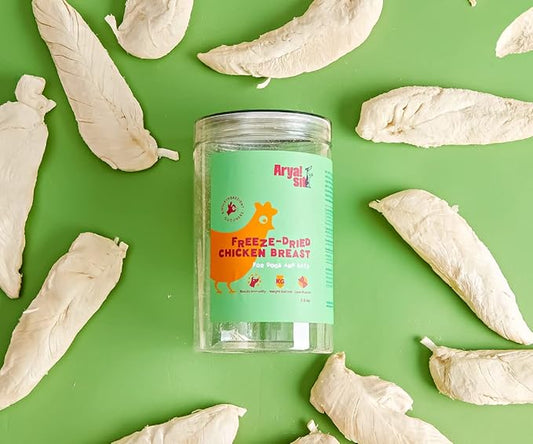 Arya Sit! - Freeze-Dried Single Ingredient Treats (Chicken Breast) for Dogs and Cats - Lean Protein · Grain‑Free & Low‑Calorie · Great for Sensitive Tummies & Weight Control