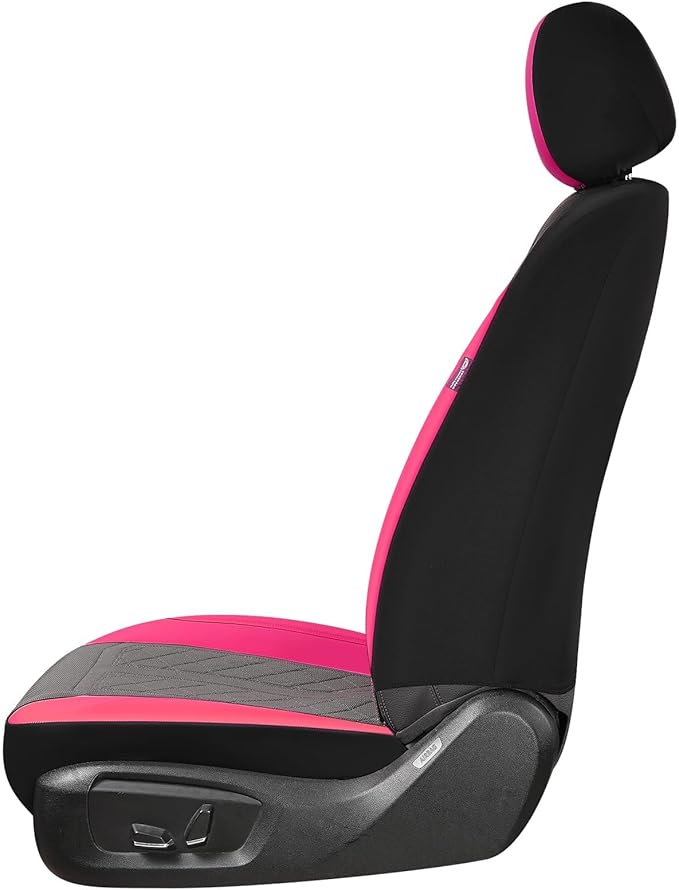 Coverado Car Seat Covers 2-Pack, Luxury Front Seat Covers, Automotive Car Seat Protectors, Pink Seat Covers Universal Fit for SUVs, Trucks, Sedans