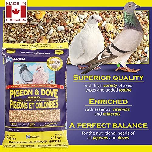 Hagen Pigeon & Dove Seed, Original Formula Bird Food, 6 lb Bag