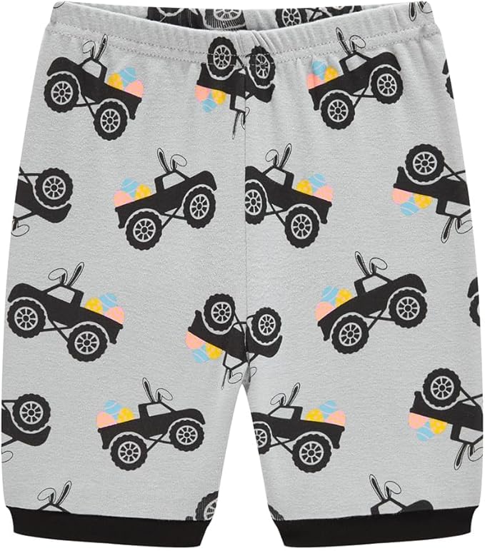 Popshion Boys Pajamas 100% Cotton Toddler Clothes Summer Pjs for Boy Planet Dinosaur Sleepwear Kids Short Sets 2-10 Years