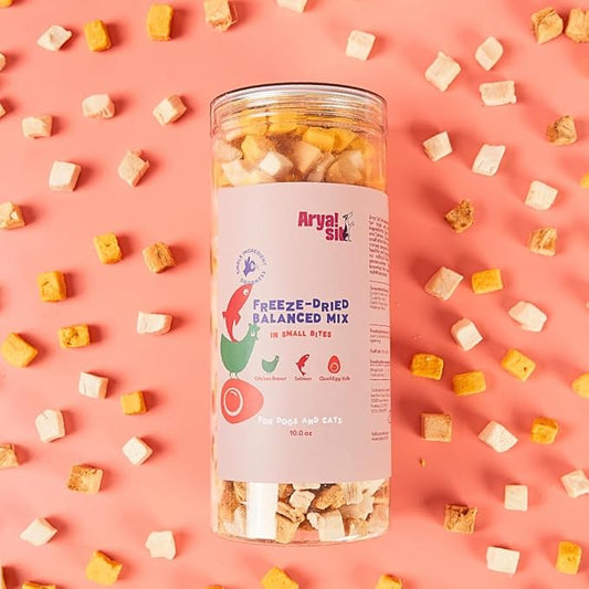 Arya Sit! - Freeze-Dried Single Ingredient Dog Treats & Food Topper (Balanced Mix)