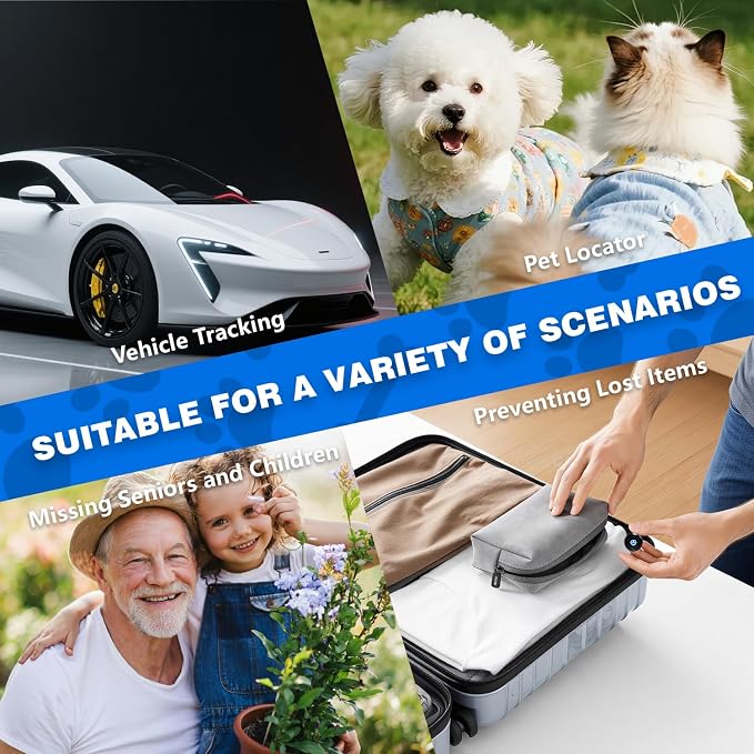 GPS Tracker for Vehicles,GPS Tracker Device for Vehicles No Subscription | No Monthly Fee Portable Tracking GPS Tracker for Car Kids Dogs Trucks Magnetic GPS Tracking Device