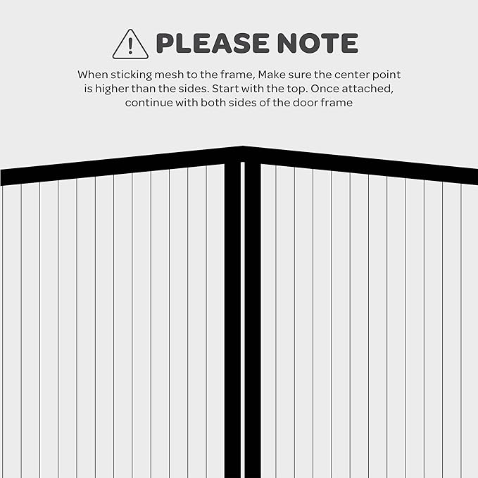 Hands-Free Magnetic Screen Door, Heavy Duty, Self Sealing Screen Door Mesh Protector, Pet and Kid-Friendly, Stay-Open Buckle, Keeps Bugs Out While Letting Nature in, Fits Door Size (38" x 82")