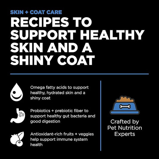 Go! Solutions Skin + Coat Care Chicken Dry Dog Food with Grains, Healthy Kibble with Omega-3s & 6s for Soft, Shiny Fur, for Puppies, Adults, & Seniors, 3.5 lb Bag (Pack of 2)