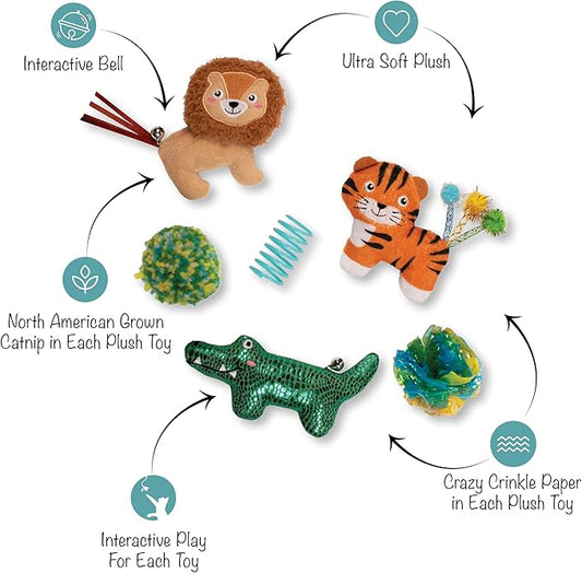 Fringe Studio 6PCS Multipack Cat Toy Set That's JUST GRRRREAT, Pet Shop Collection (610023)
