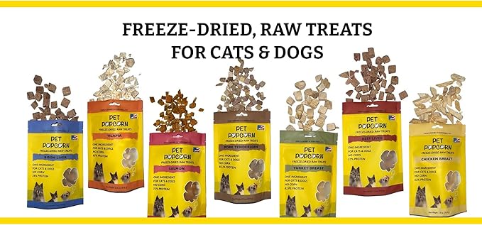 Freeze-Dried Raw Treats - Chicken Breast - 2.5oz Bag, Dog & Cat Snacks, Single Ingredient, Natural, Pet Food Topper, Protein‑Packed Meat