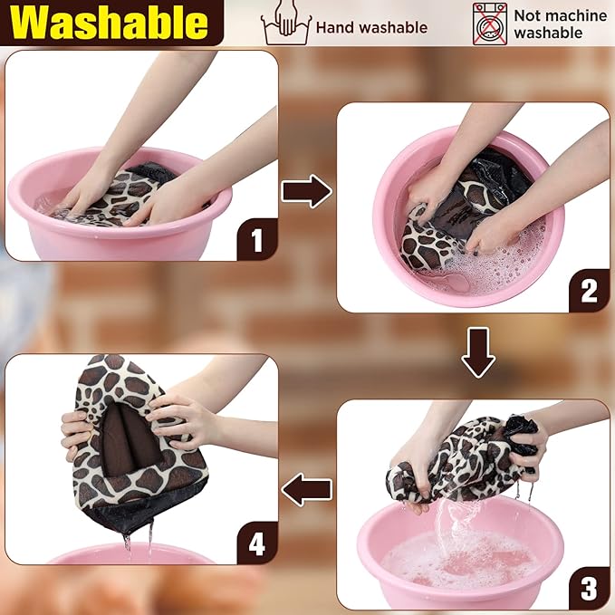 Guinea Pig Bed Rabbit Hideout Warm Fleece Cuddle Cup Washable Winter Sleeping House for Small Pet/Ferret/Chinchilla/Bunny (Leopard Print Style)