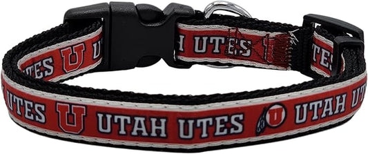 Pets First Collegiate PET Collar OLD VERSION Utah Utes Dog Collar, Size Large. Best Sports Team Collar for Dogs & Cats. A Shiny & Colorful Dog & Cat Collar Licensed by The NCAA