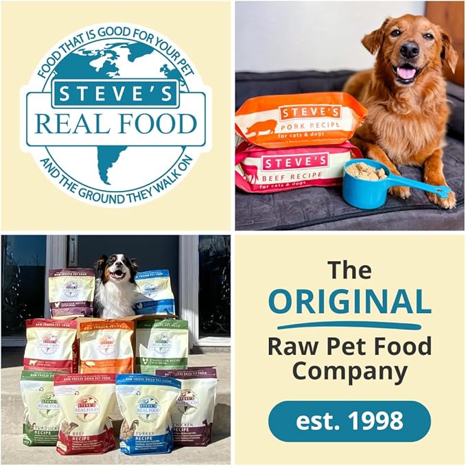 Steve's Real Food Freeze-Dried Raw Nuggets - Turducken Recipe - Raw Pet Food for Dogs - 20 oz