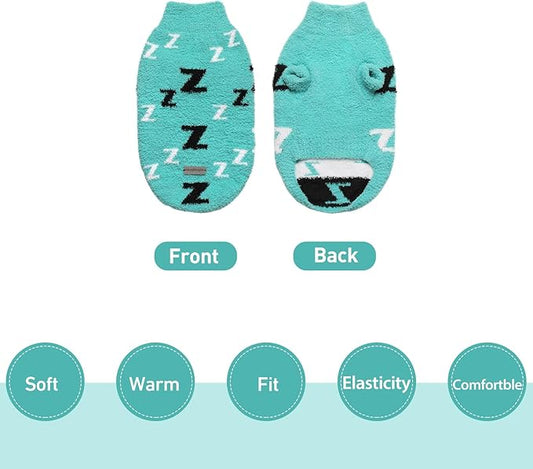 Dog Sweaters Dog Pullover Sweater Cold Weather Cable Knitwear Thick Warm Outfits for Medium or Large Dogs(Turquoise-XL