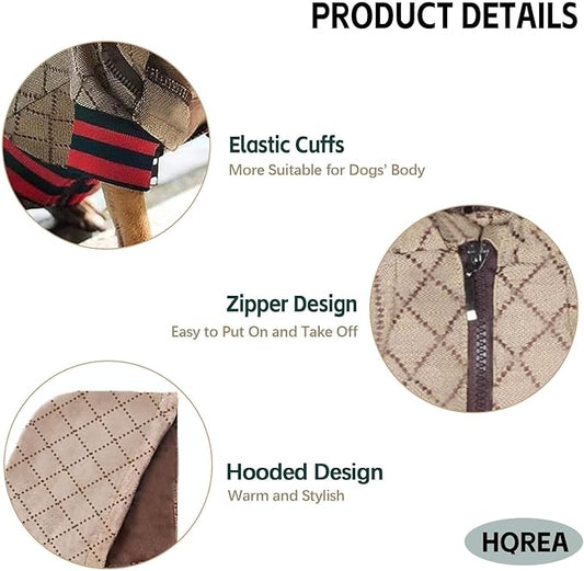 Dog Hoodie Luxury Winter Small Dog Jacket Clothes Classic Designer French Bulldog Teddy Pug Puppy Clothes(XXL)