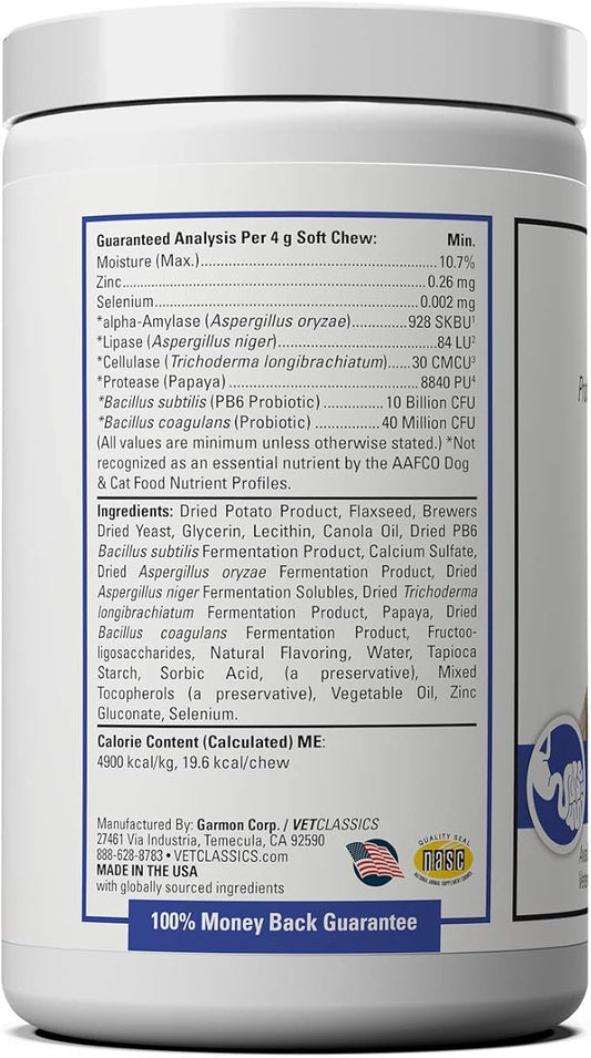 Vet Classics Protegrity GI Probiotics for Dogs & Cats for Stool Quality & Gastrointestinal Health, Supports GI Health in Stressed & Imbalanced, 45 Soft Chews