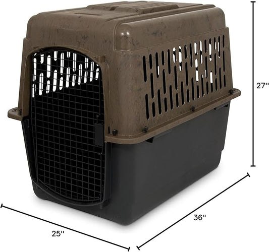 Petmate Ruffmaxx Camouflage Dog Kennel Pet Carrier & Crate 36" (50-70 Lb), Outdoor And Indoor For Large, Medium, And Small Dogs - Made From Recycled Material W/ 360-Degree Ventilation, Made in USA