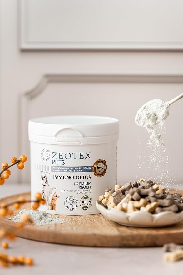 Zeolite Powder 100% Natural Food Supplement for Immunity & Detox, Digestive Health, Joint Health Supplement Powder, Liver Detox, Enhance Pet Health w/Easy-to-Use Pet Supplements, 120g/4.23 oz.