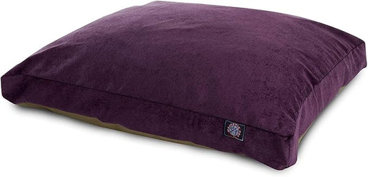 Majestic Pet Villa Rectangle Dog Bed Washable – Non Slip Comfy Pet Bed – Crate Bed with Removable Washable Cover – Kennel Bed for Sleeping, Polyester Fiber, Small, Aubergine