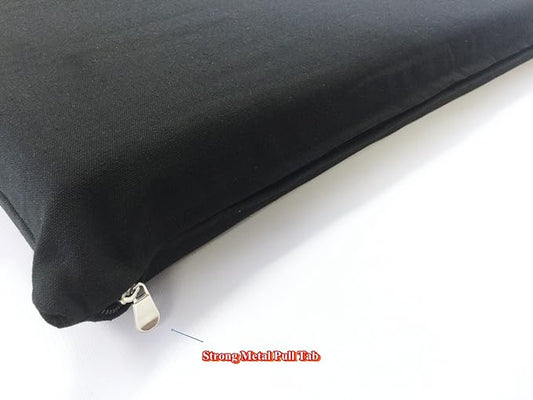 Luxurious Comfort Solid Pad Memory Foam Pet Dog Bed with Inner Waterproof Case and External Cover for Small and Large Dogs + Free 2nd Cover - Complete Bed (45"x27"x3", Canvas - Black)