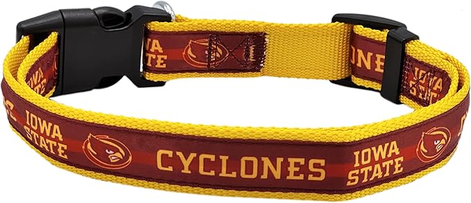 Pets First Collegiate Pet Accessories, Dog Collar, Iowa State Cyclones, Medium