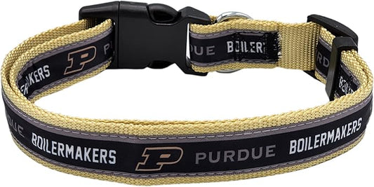 Pets First Collegiate PET Collar New Version Purdue Boilermakers Dog Collar, Size Large. Best Sports Team Color for Dogs & Cats. A Shiny & Colorful Dog & Cat Collar Licensed by The NCAA