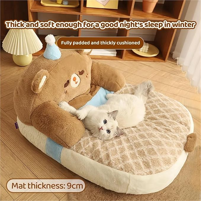 Compatible for HOOPET Cat Litter, Winter Warm All-Season Universal Cat Bed Dog Kennel, Cat House Sofa Cushion(Medium)