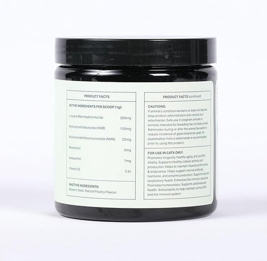 Longevity+ Cat Health Supplement - Immune Support, Muscle Strength, and Respiratory Health - 90 Servings