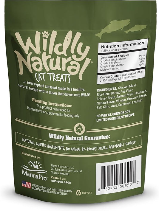 Wildly Natural Cat Treats, 2.5 Ounces, Salmon Flavor (Pack of 2)