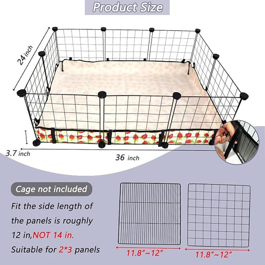 Guinea Pig Cage Liner,Washable Waterproof Oxford Cloth Cage Liners for Small Animals,Hamster Chinchilla Hedgehog Rabbit and Other Small Animals Not Include Cage