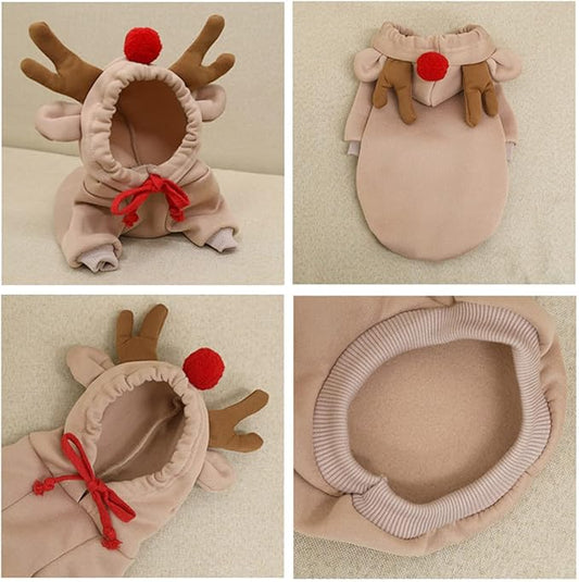 Pet Clothes Dogs Hoodie Sweatshirt - Elk Fruit Shape Cold Weather Clothes Costume Outfit for Puppy Cats Small MediumDog (m)