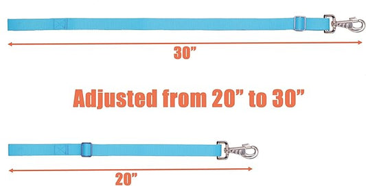 Adjustable Nylon Bucket Strap (3 Pack)- for Hay Nets, Water Buckets, Hanging Strap,Horse Outdoor Feeders,Heavy Duty Horse Water Feed, 30" (Hurricane Blue)