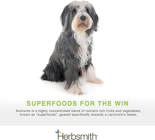 Herbsmith Nutrients Superfood Dog Multivitamin Featuring Vitamins & Minerals from Whole Foods Boost Kibble or DIY Raw with Antioxidants for Puppies to Seniors - 6.5 oz