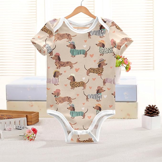 Bright Emotions Raccoons Baby Short Sleeve Bodysuits Romper Unisex Infant Outfit Wrapping Clothes for Boy Girl kids 3M