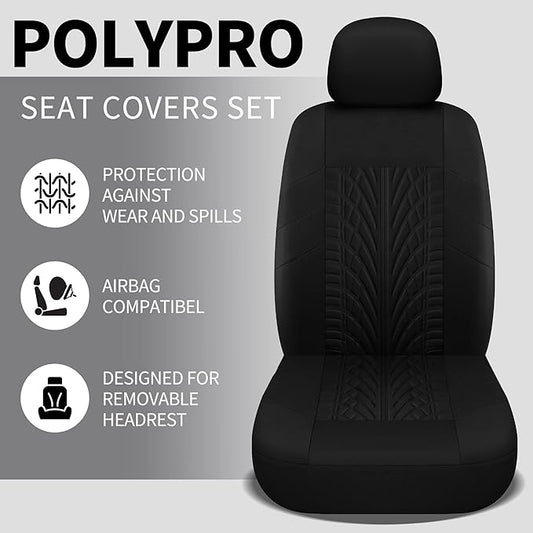 VarCozy Car Seat Covers Front Pair,Universal Cloth for Car,Breathable & Washable SUV, Sedan, Van, Automotive Interior Covers, Airbag Compatible