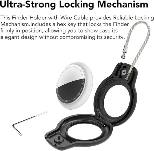 SPGUARD for AirTag Holder Case with Keychain 1st/2nd Air Tags-4 Pack for Apple Air Tag Holder with Wire Cable Lock Key Ring Chain Air Tagholder Accessories for GPS Item Tracker Kids,Keys,Luggage
