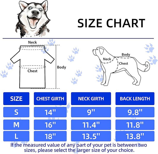 Saintrygo 8 Pieces Dog Shirts Pet Printed Clothes with Funny Letters Summer Pet T Shirts Cool Puppy Breathable Dog Outfit Soft Sweatshirt Cats(Classic Pattern,Medium)