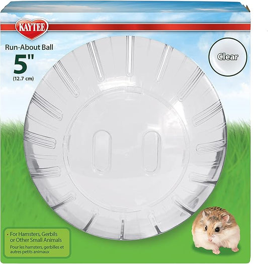 Kaytee 5" Clear Run-About Exercise Ball For Pet Dwarf Hamsters & Mice
