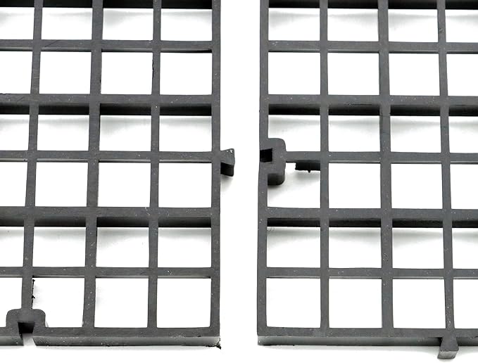 Aquarium Fish Tank Bottom Isolation 4 Pcs, Plastic Egg Crate Grid Divider Tray Egg (L 4pcs Black)