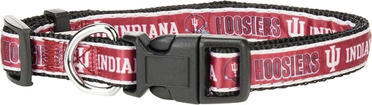 Pets First Collegiate PET Collar New Version Indiana Hoosiers Dog Collar, Size Medium. Best Sports Team Color for Dogs & Cats. A Shiny & Colorful Dog & Cat Collar Licensed by The NCAA