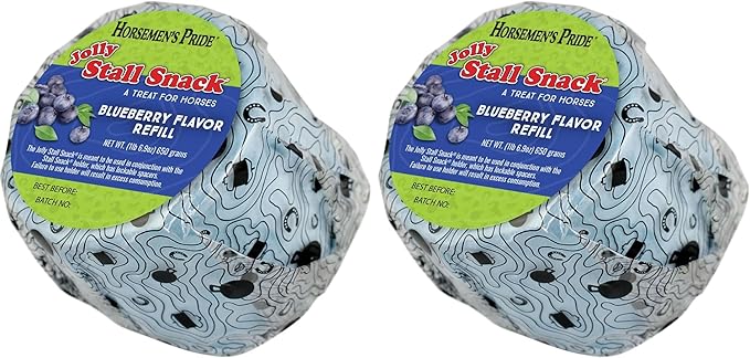 Horsemen's Pride Stall Snack Treat Refill for Horses; Blueberry Flavor (Pack of 2)