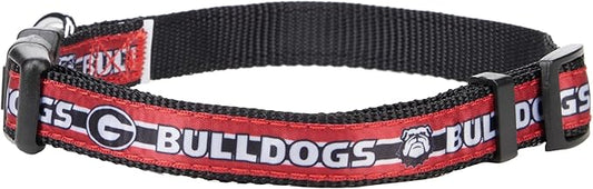 Pets First Collegiate PET Collar New Version Georgia Bulldogs Dog Collar, Size Medium. Best Sports Team Color for Dogs & Cats. A Shiny & Colorful Dog & Cat Collar Licensed by The NCAA