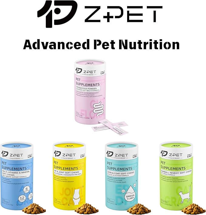 ZPET Probiotics Powder for Dogs & Cats โ 5th-Gen Microencapsulation with 3 Patented Strains โ Gut Health & Digestive Support โ Helps with Diarrhea, Stool Odor & Appetite โ 100g (5gร20 Piuches)